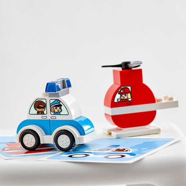 LEGO® DUPLO 10957 Mein erster Feuerwehrhubschrauber und mein erstes Polizeiauto