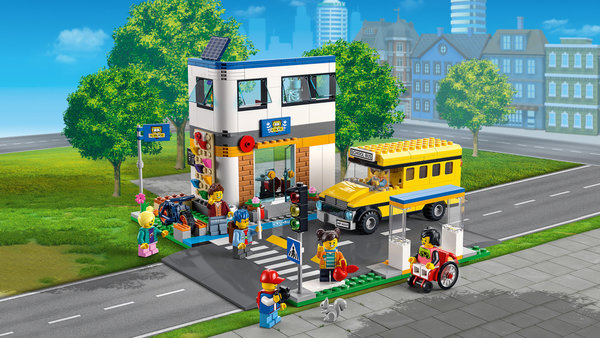 LEGO® City 60329 Schule mit Schulbus